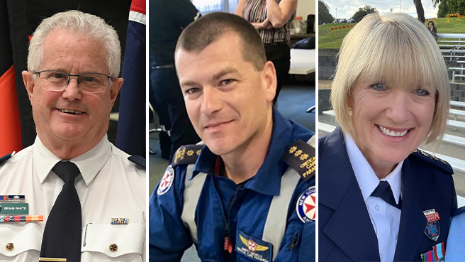 Trio honoured with Ambulance Service Medal 