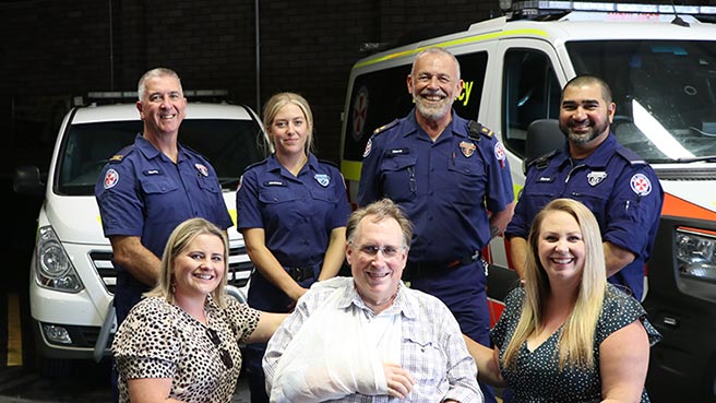 Paramedics, cardiac arrest survivor reunited